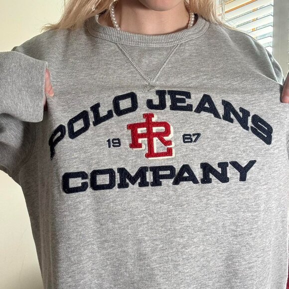 Vintage Ralph Lauren Polo Jeans Co. Sweatshirt – Grey (M) - Picture 3 of 7